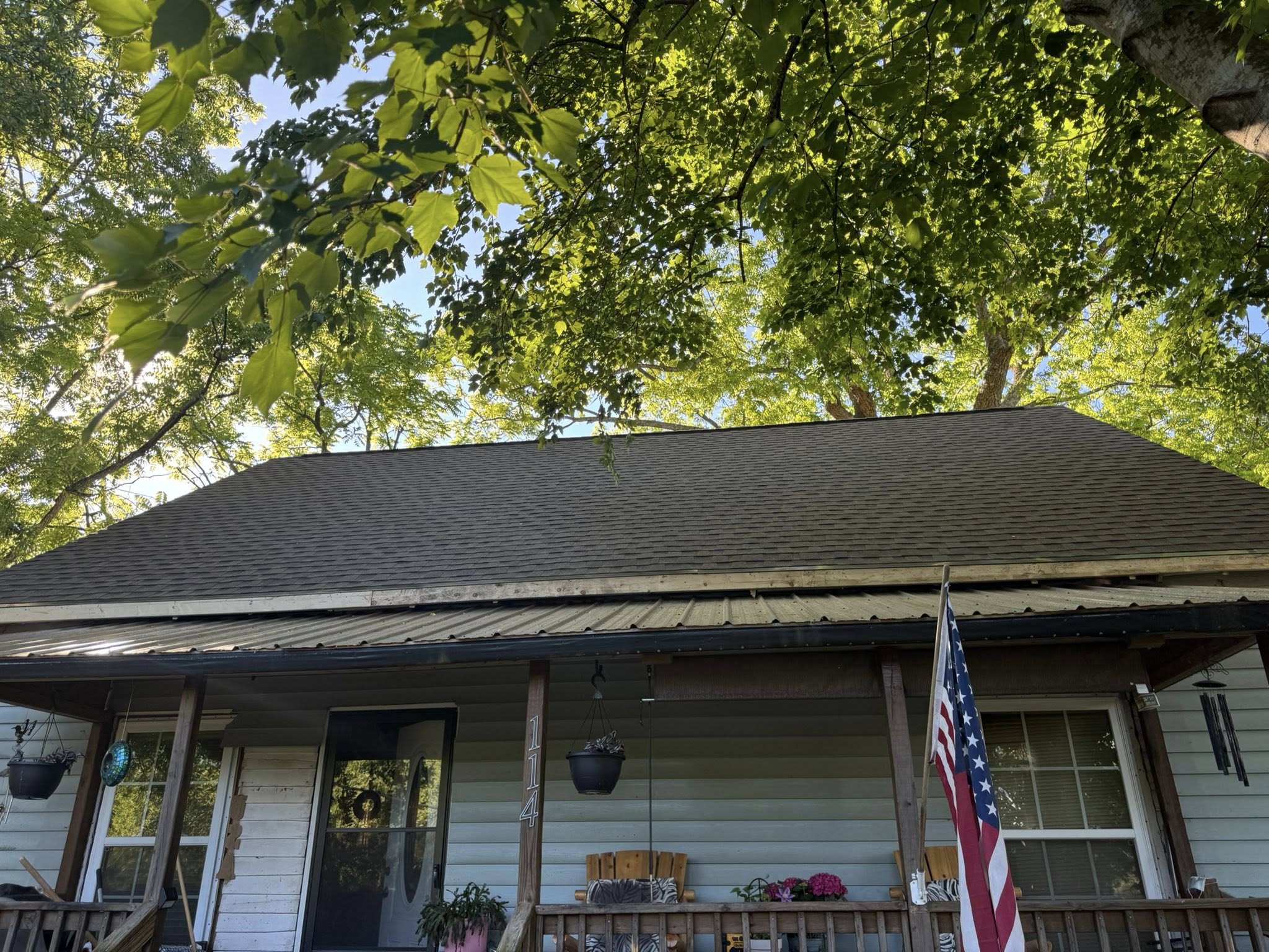 Repaired roof, after the rebuild